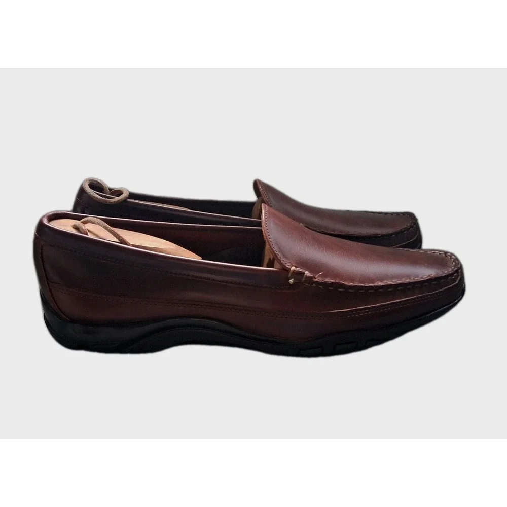 Allen Edmonds Port Washington Boulder Mens 12 D Hand Made Leather Loafers, Brown